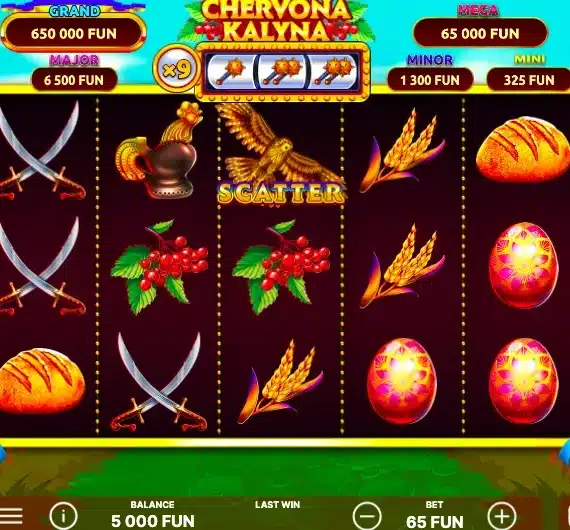 Ігровий автомат на гроші Chervona Kalyna